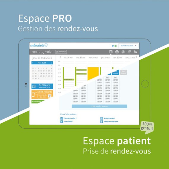 Fiche médecin personnalisable avec module de prise de RDV